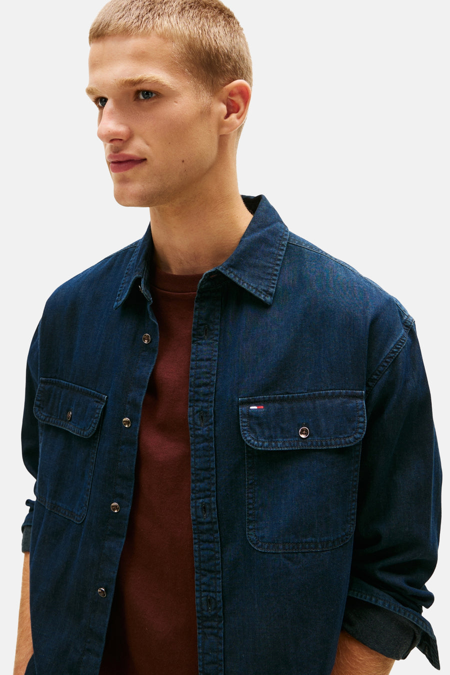 Jeanshemd - dark blue denim - TOMMY JEANS
