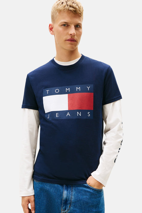 T-shirt (korte mouwen) blauw - TOMMY JEANS