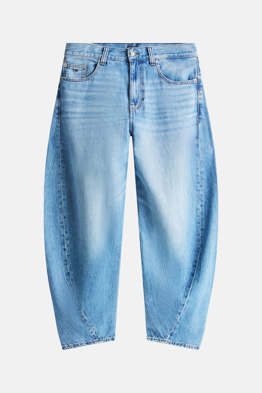 Lichtblauwe denim jeans met speciale pasvorm van TOMMY JEANS, in ballonvorm.