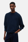 Sweat col O - bleu