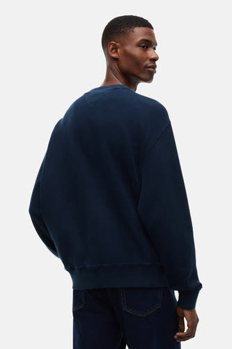 Sweat col O - bleu
