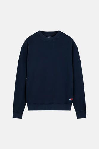 Sweat col O - bleu