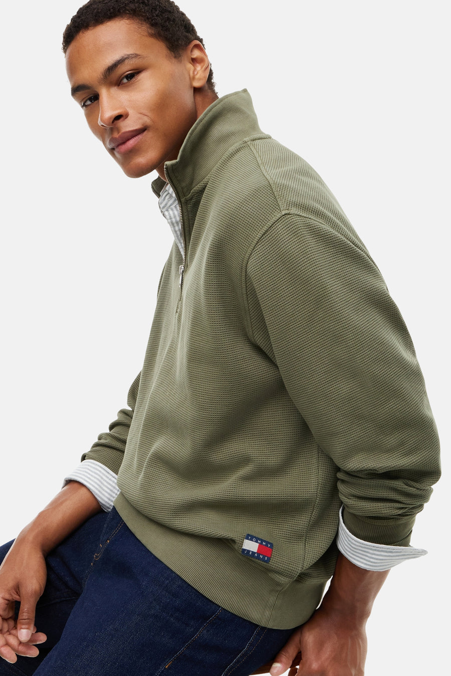 Sweater met ronde hals groen - TOMMY JEANS