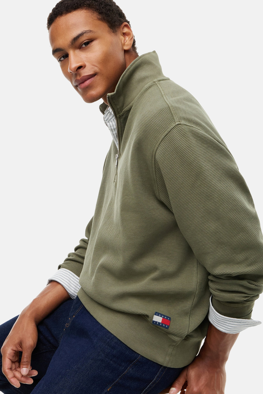 Sweater met ronde hals groen - TOMMY JEANS