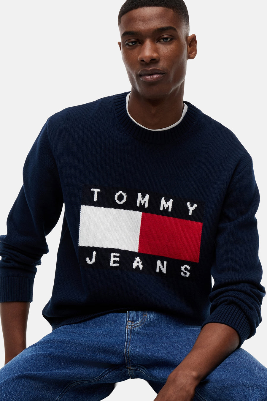 Trui met ronde hals blauw - TOMMY JEANS