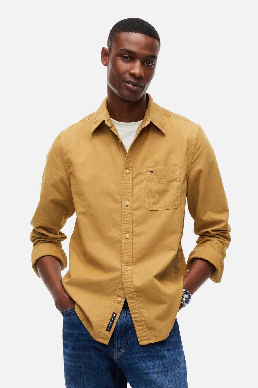 Chemise (manches longues) beige - TOMMY JEANS