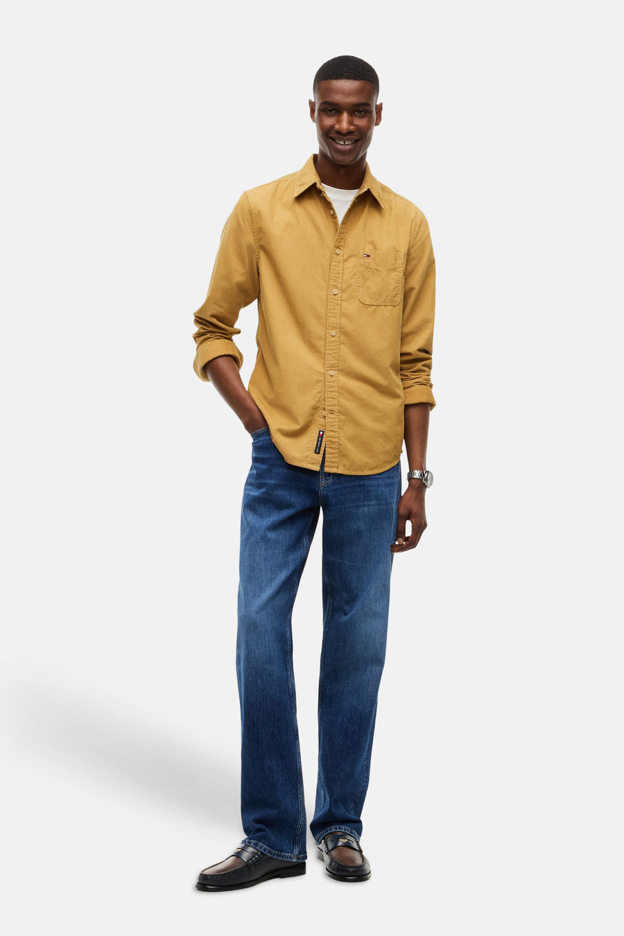 Chemise (manches longues) beige - TOMMY JEANS