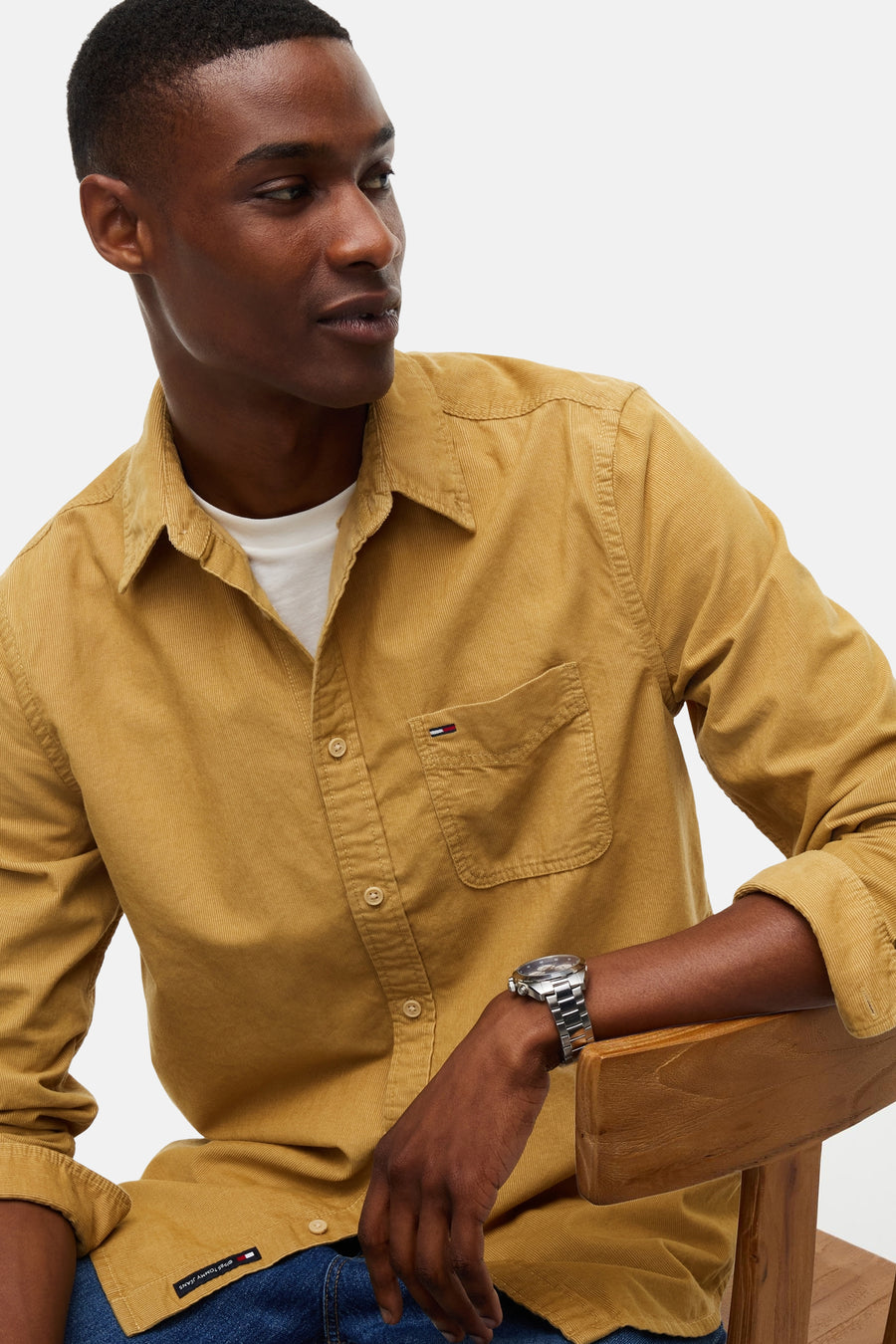 Chemise (manches longues) beige - TOMMY JEANS