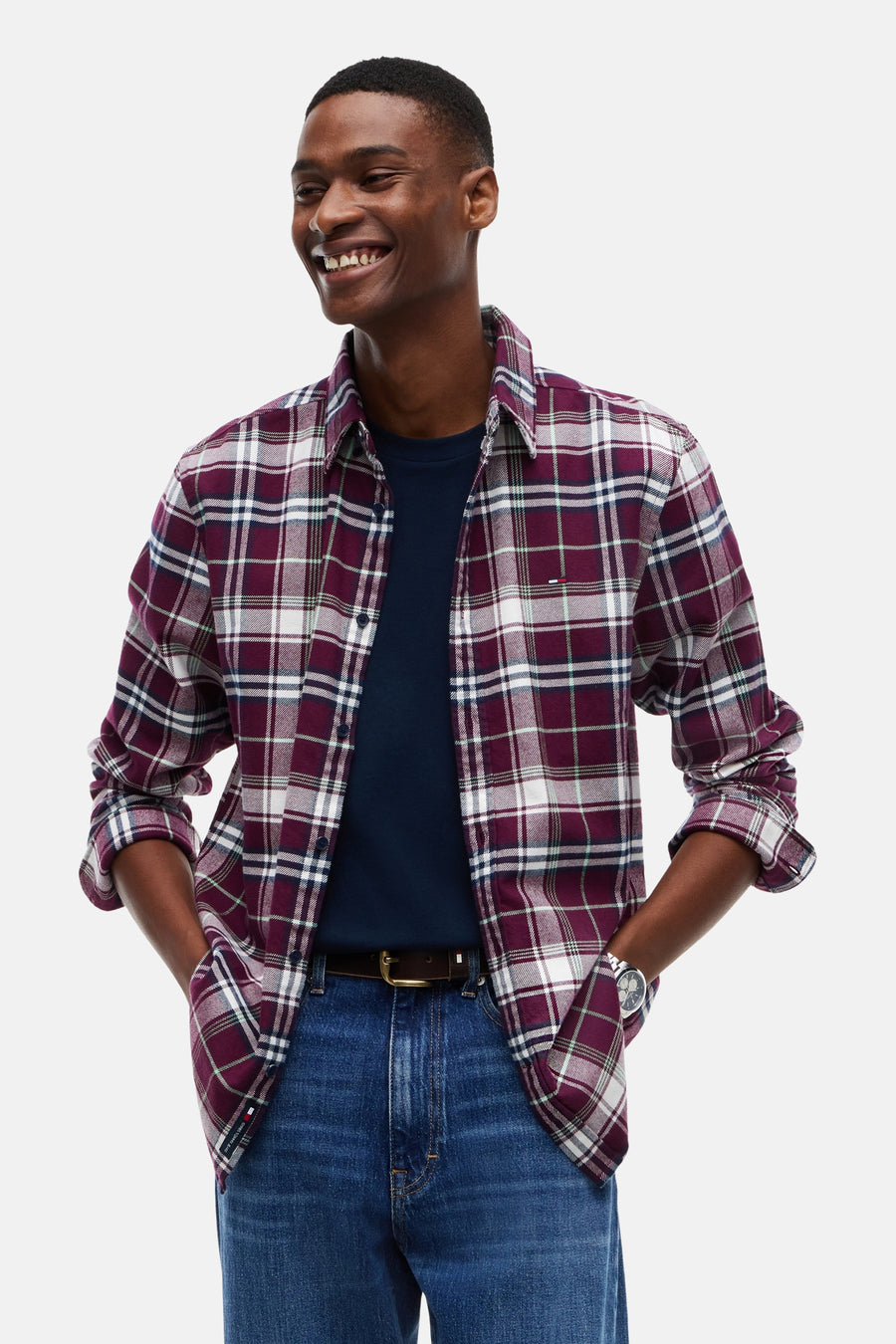 Chemise (manches longues) mauve - TOMMY JEANS