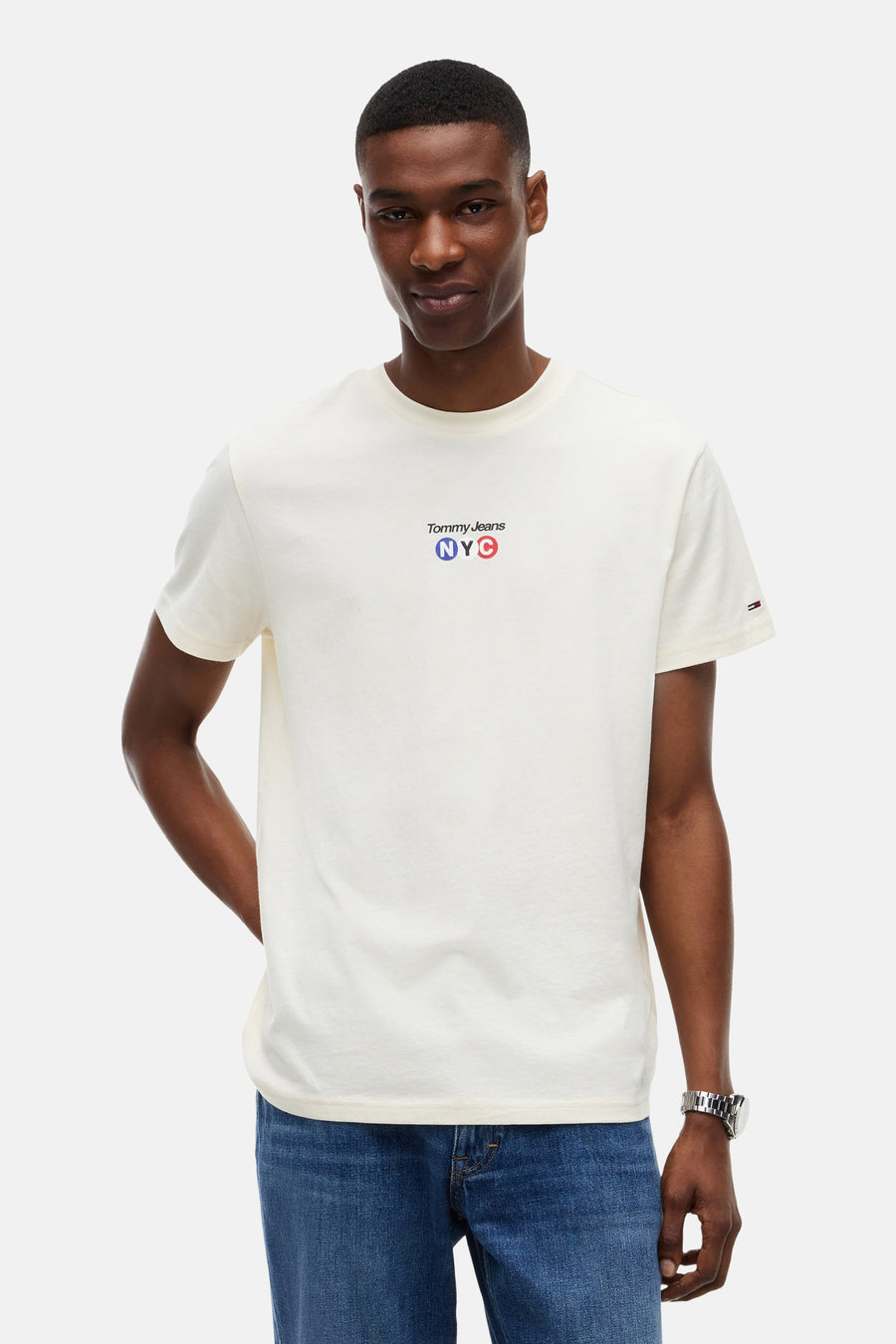 T-shirt (korte mouwen) ecru - TOMMY JEANS