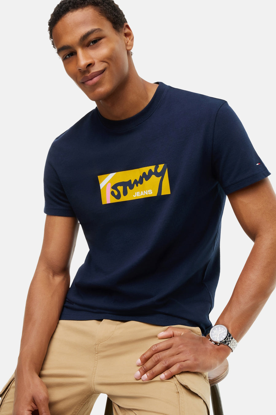 T-shirt (korte mouwen) blauw - TOMMY JEANS