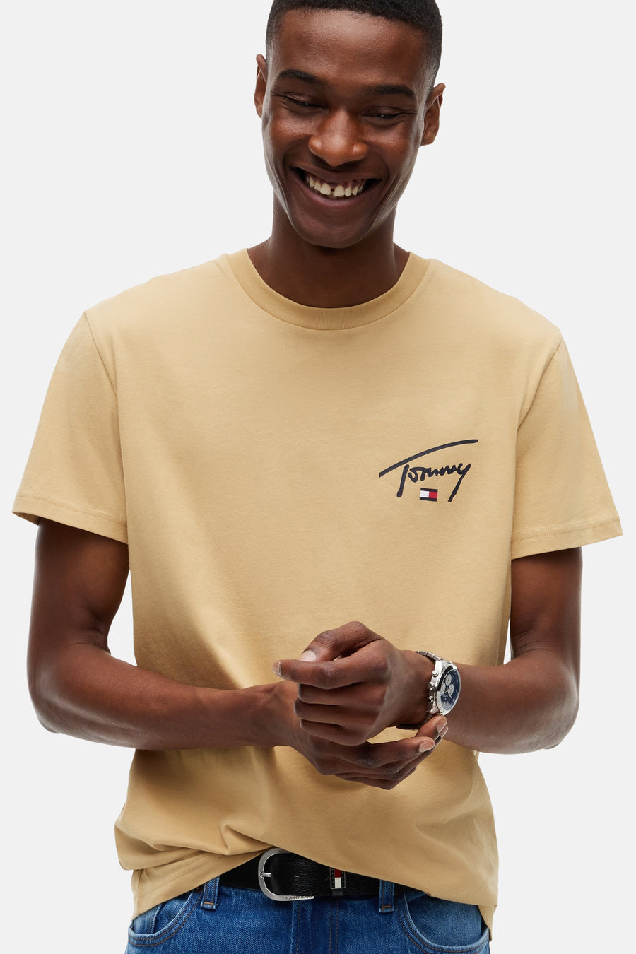 T-shirt (manches courtes) beige - TOMMY JEANS