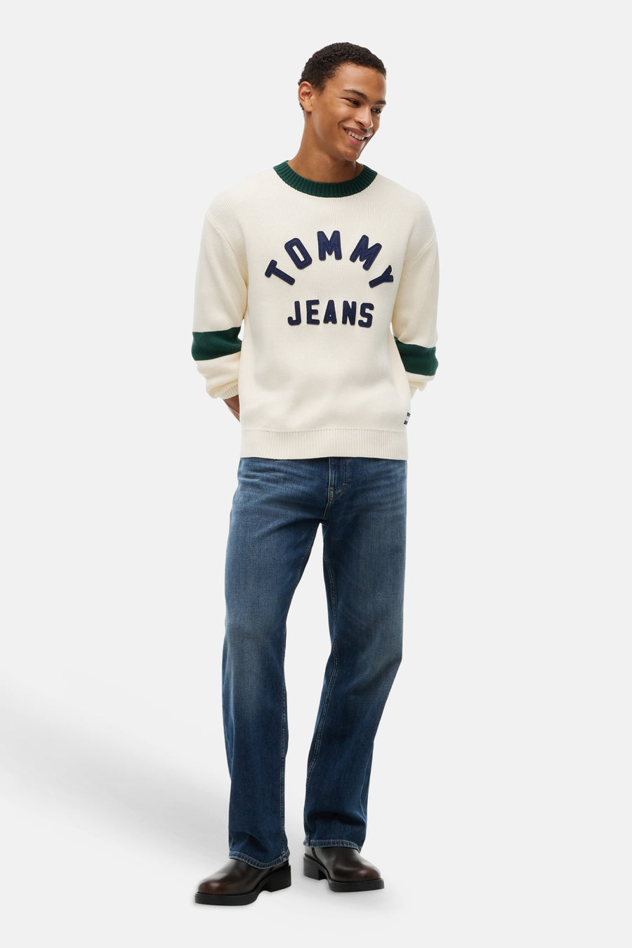 Trui met ronde hals beige - TOMMY JEANS
