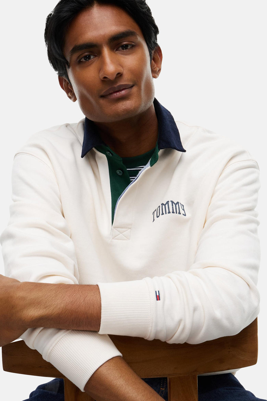 Sweat col O Écru - TOMMY JEANS