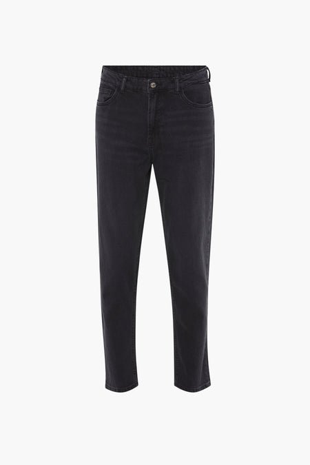 Jean &agrave; coupe carrot - noir