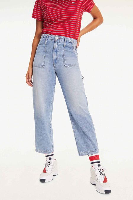 Jean &agrave; coupe droite - bleu