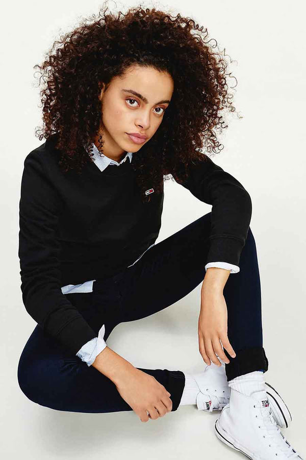 Sweater met ronde hals Zwart - TOMMY JEANS