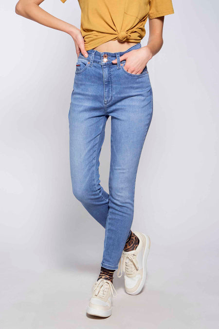 Skinny jeans - mid blue denim