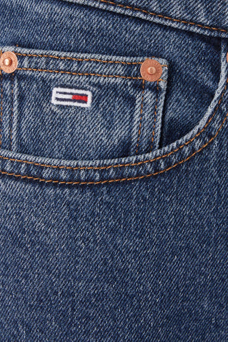 Straight jeans - mid blue denim