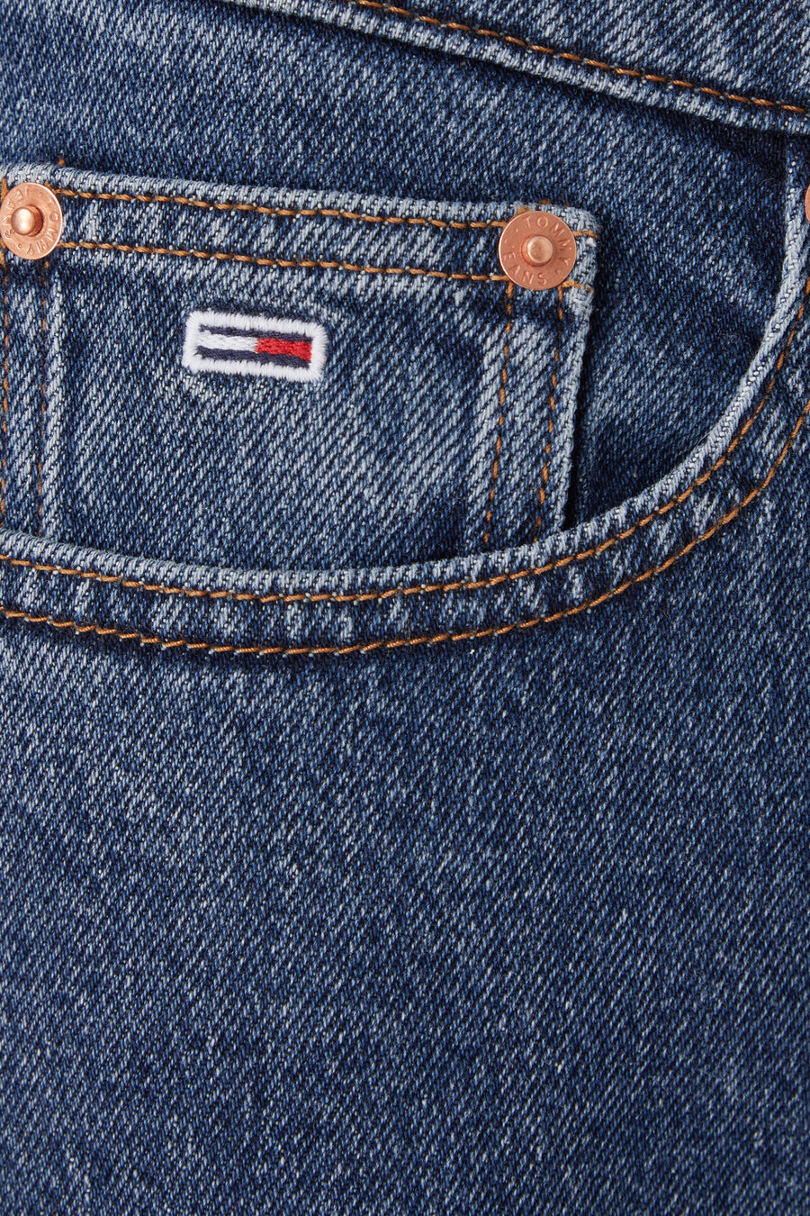 Straight jeans - mid blue denim