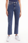 Straight jeans - mid blue denim