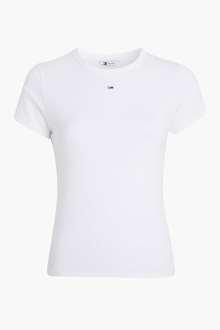 Top uni manche courte Blanc - TOMMY JEANS