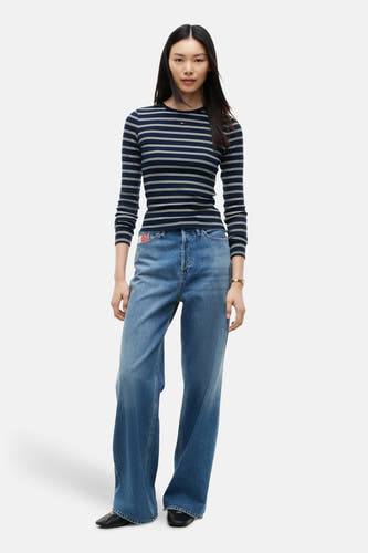 Top uni manche longue bleu - TOMMY JEANS