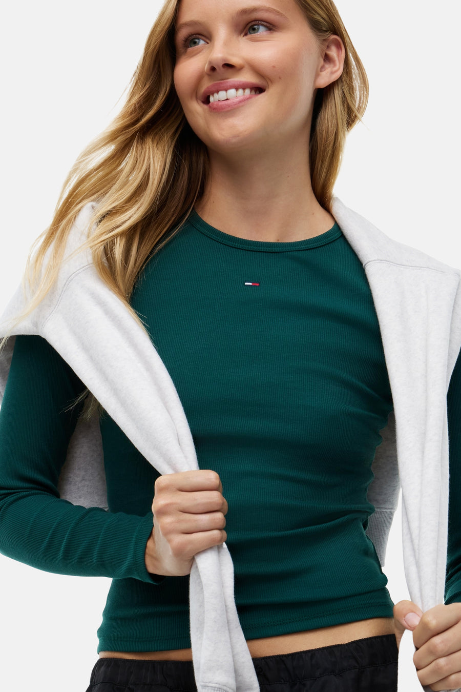 Top (lange mouwen) groen - TOMMY JEANS