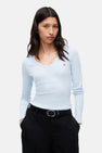Top uni manche longue bleu - TOMMY JEANS