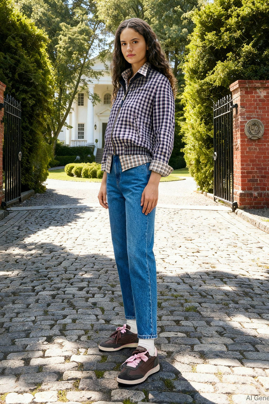 MOM JEAN - mid blue denim