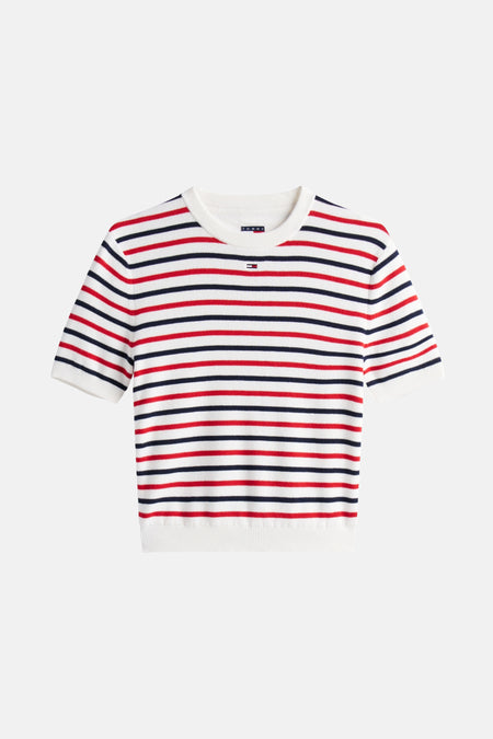 Pull met ronde hals - rood