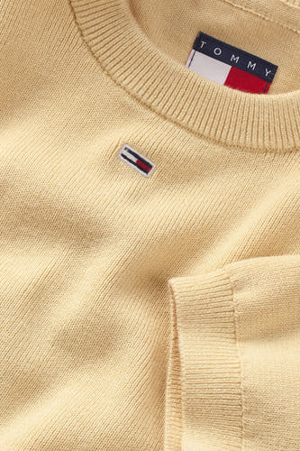Pull à col rond - jaune