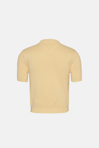 Pull à col rond - jaune