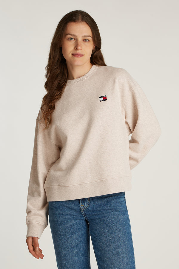 Sweater met ronde hals Beige - TOMMY JEANS