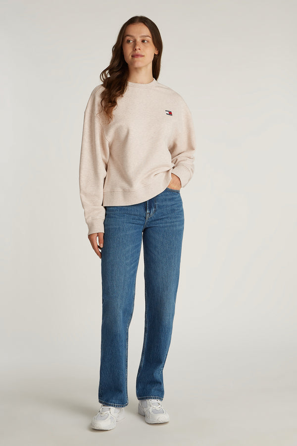 Sweater met ronde hals Beige - TOMMY JEANS