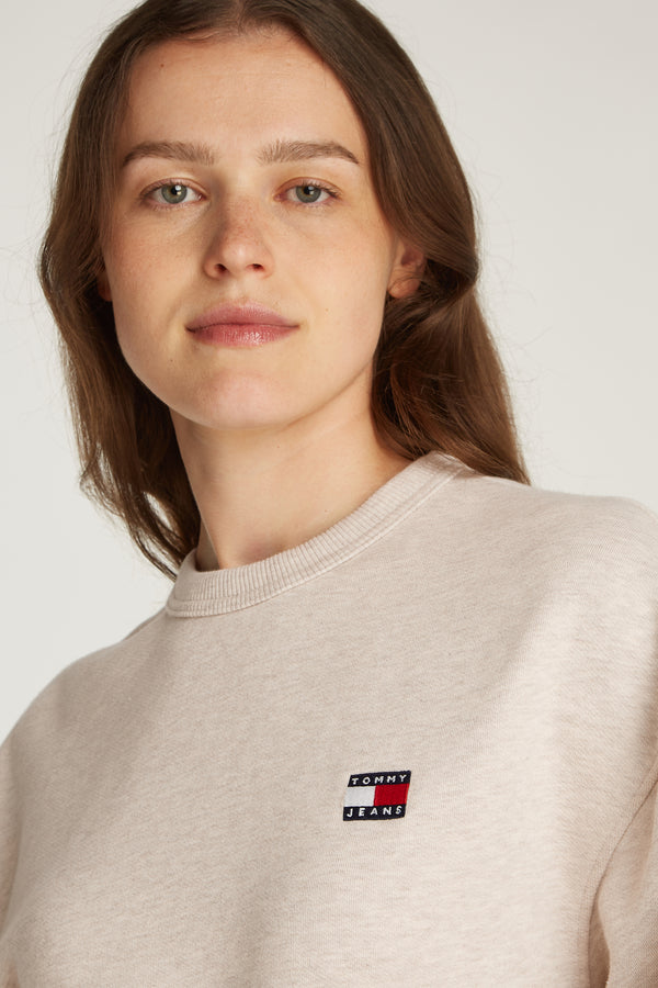 Sweater met ronde hals Beige - TOMMY JEANS