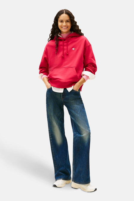 Sweat à capuche Rouge - TOMMY JEANS