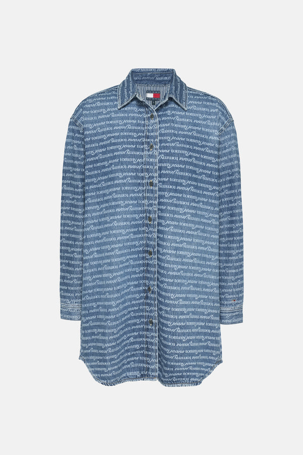Kleedjes (lange mouwen) Mid blue denim - TOMMY JEANS