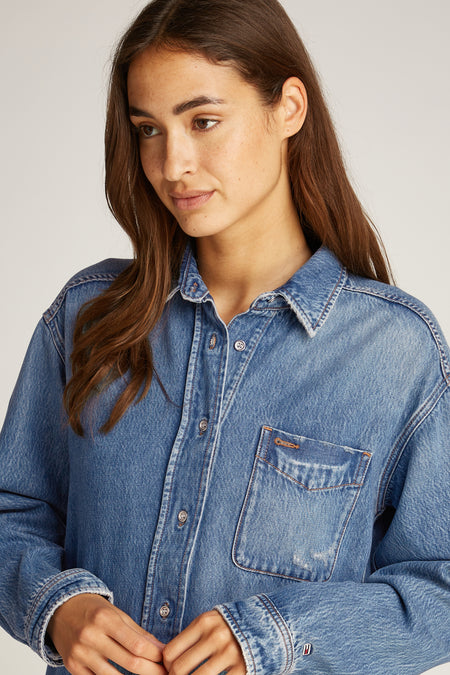 Jeanshemd Mid blue denim - TOMMY JEANS