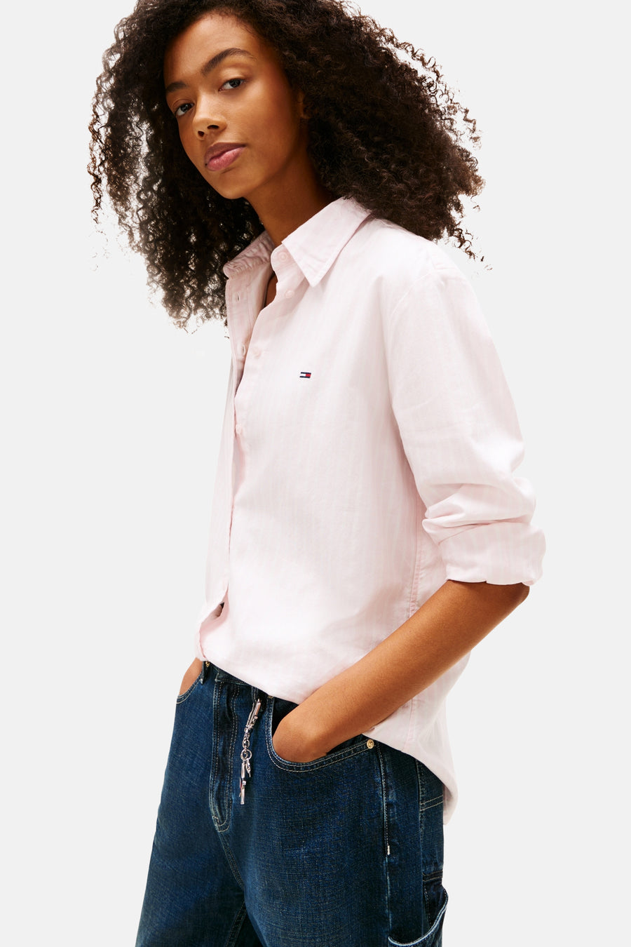 Hemd met lange mouwen - roze - TOMMY JEANS