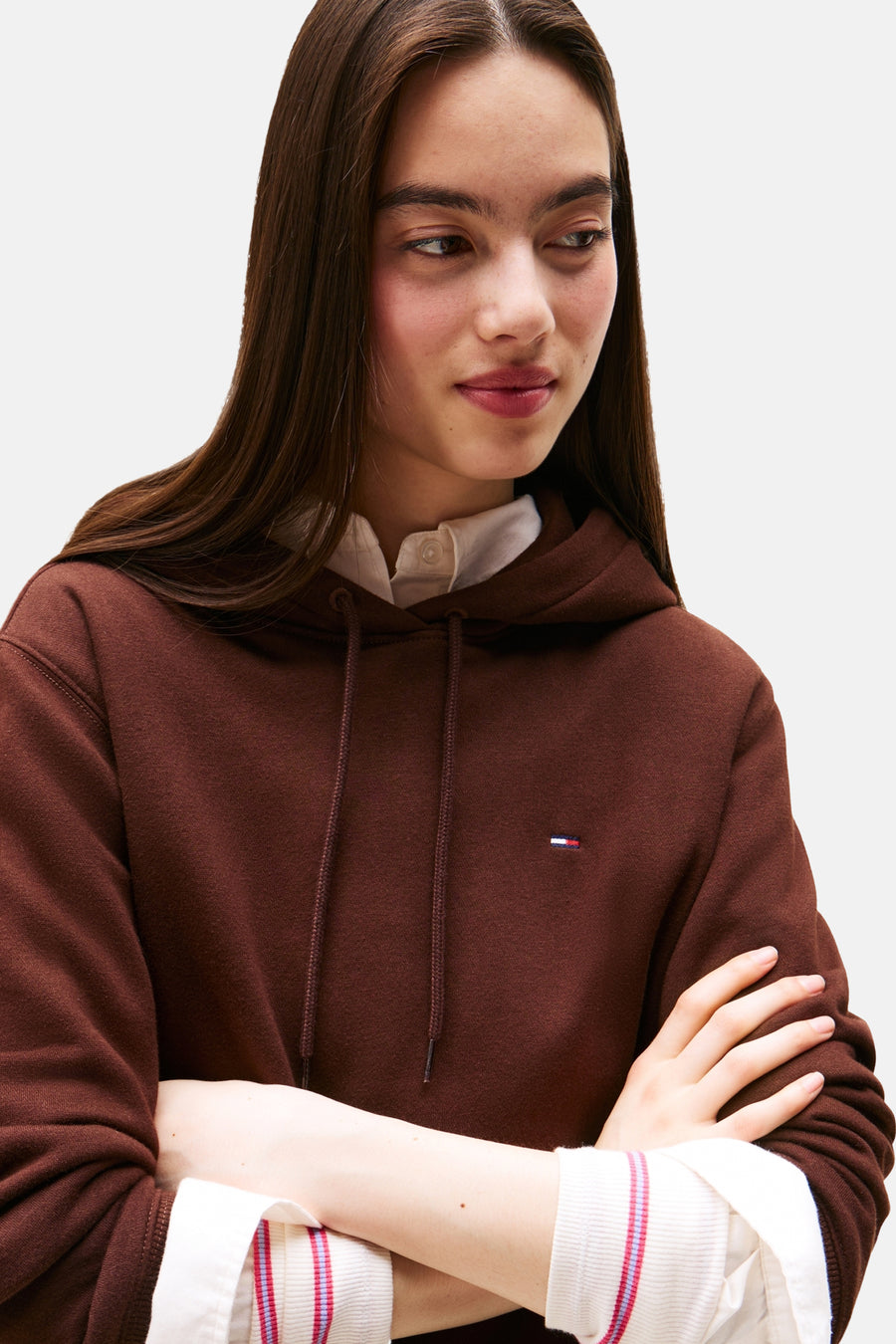 Sweat col O brun - TOMMY JEANS - TOMMY JEANS