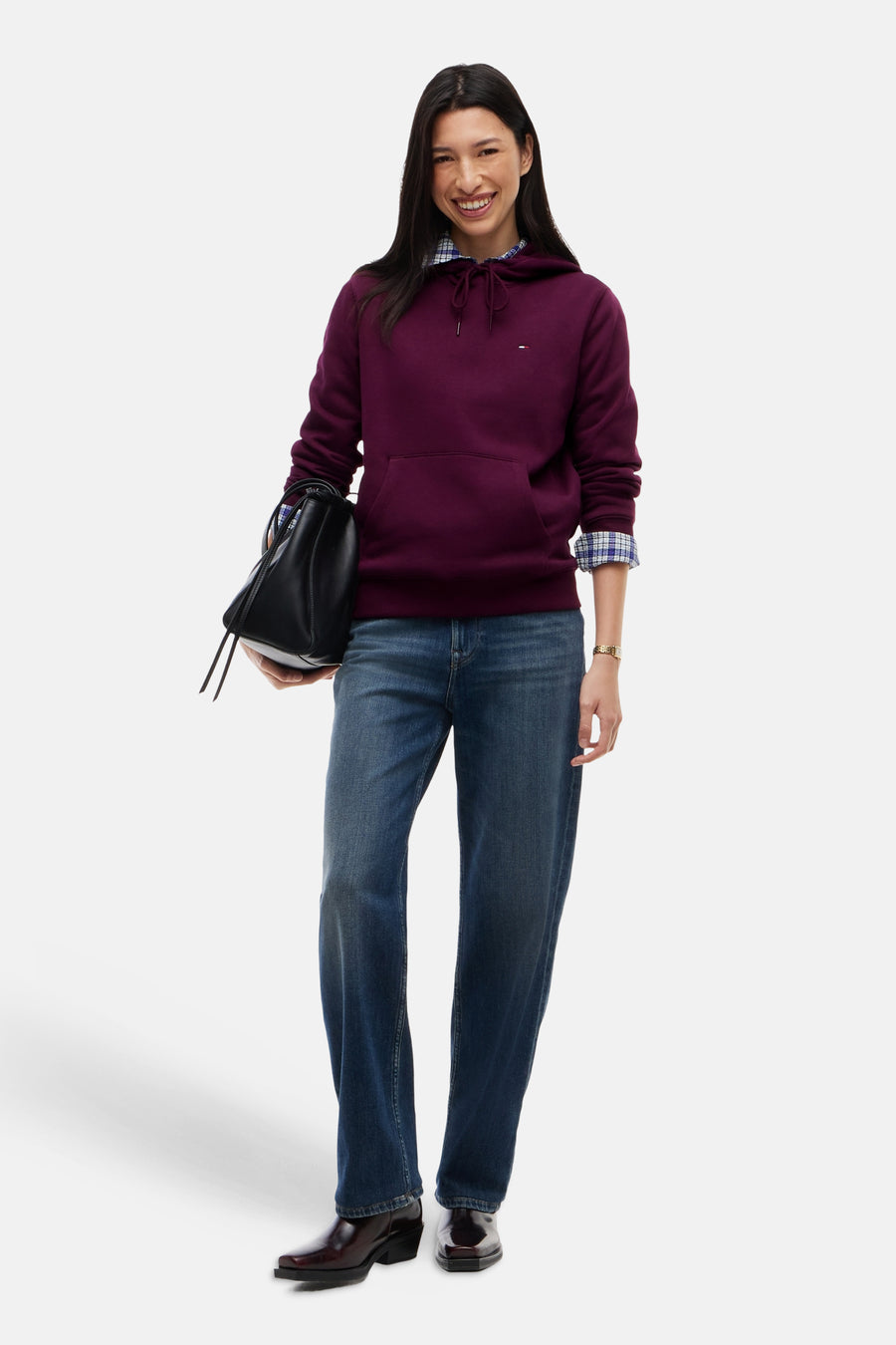 Sweater met ronde hals paars - TOMMY JEANS