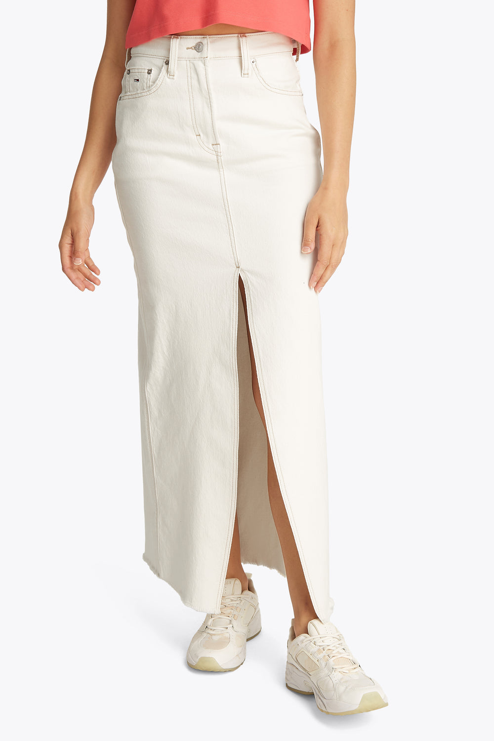 Rok (lang) White denim - TOMMY JEANS