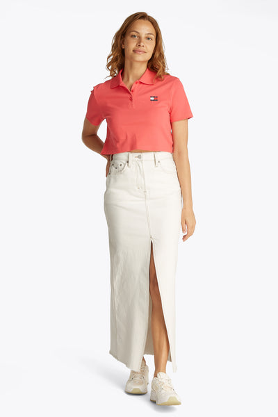 Rok (lang) White denim - TOMMY JEANS