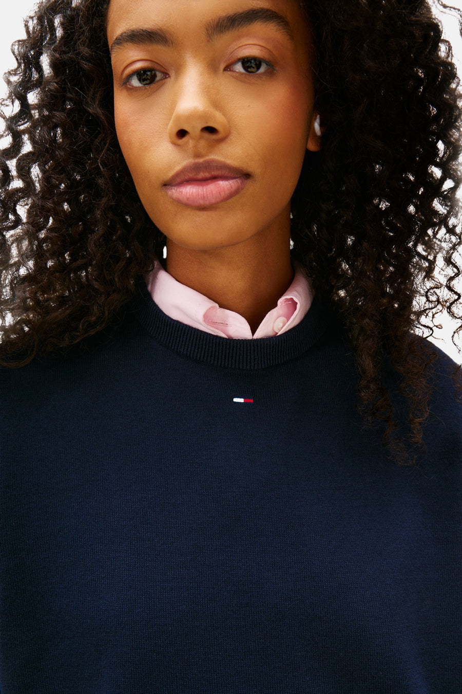 Pull met ronde hals - blauw