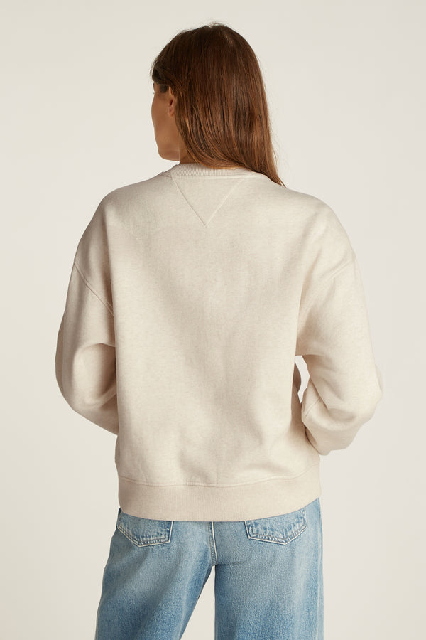 Sweater met ronde hals Ecru - TOMMY JEANS