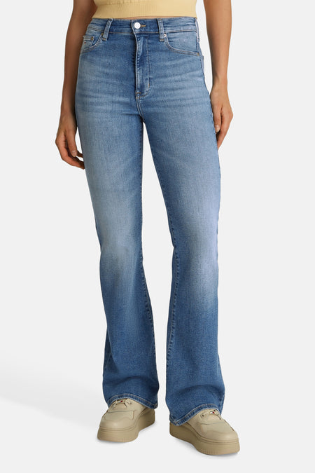 Jeans flared mid blue denim - TOMMY JEANS