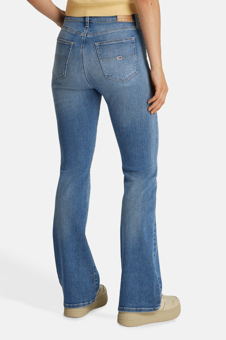 Jeans flared mid blue denim - TOMMY JEANS