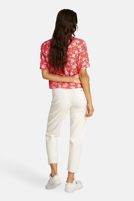 Chemisier (manches courtes) Rouge - TOMMY JEANS