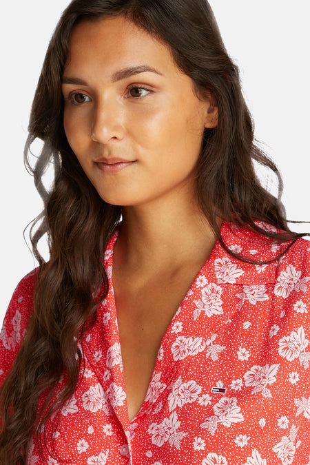 Chemisier (manches courtes) Rouge - TOMMY JEANS